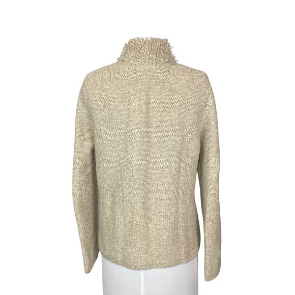 Vintage Country Shop Lamb Rabbit Hair Blend Oatmeal Cardigan Sweater Women Med - Picture 3 of 9
